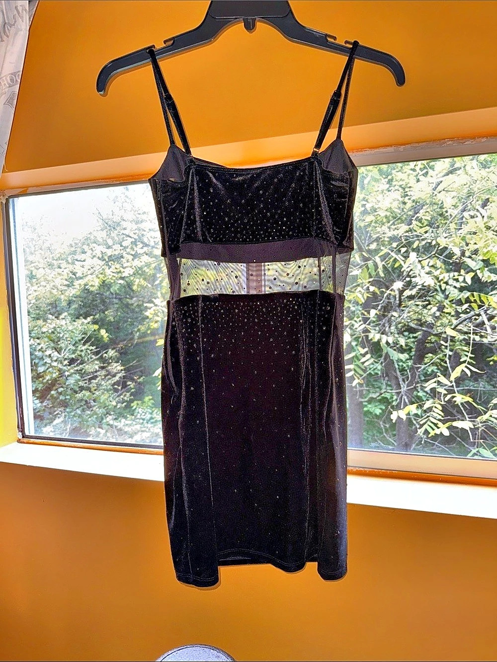 Black Embellished Mini Dress Like New